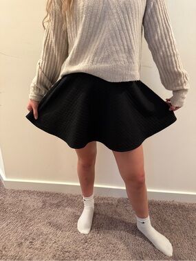 Target Black Circle Skater Skirt - Textured A-Line